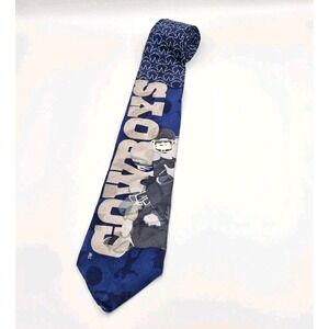 VTG Dallas Cowboys 90s Superbowl Team NFL Mens Necktie Texas Football 100% Silk